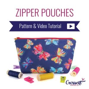 Zipper Pouches, 3 Sizes - Beginner Sewing Pattern & Video Tutorial
